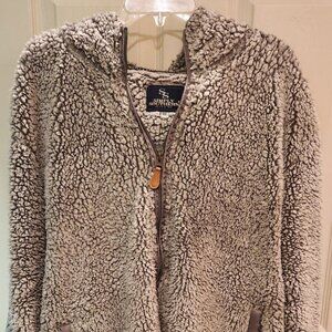 Women's Simply Southern Hooded Sherpa Pullover in Cream